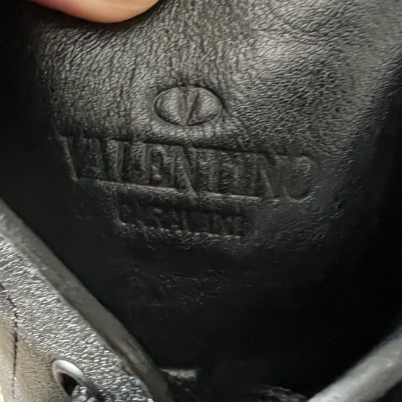 Valentino Garavani Black Studded Combat Boots - Picture 9 of 16